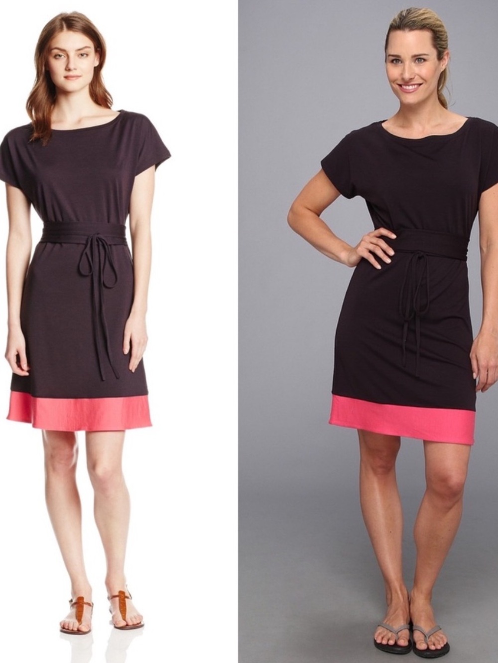 Icebreaker 100% Merino Wool Colorblock Short Sleeve Dress Size Medium